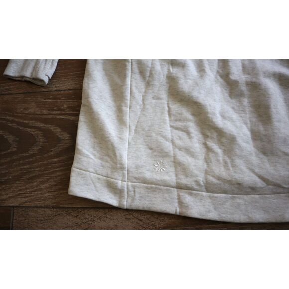 Athleta 659310 Women's Sz L/Tall Fog Gray Heather Coaster Luxe Sweatshirt Dress - Picture 13 of 16